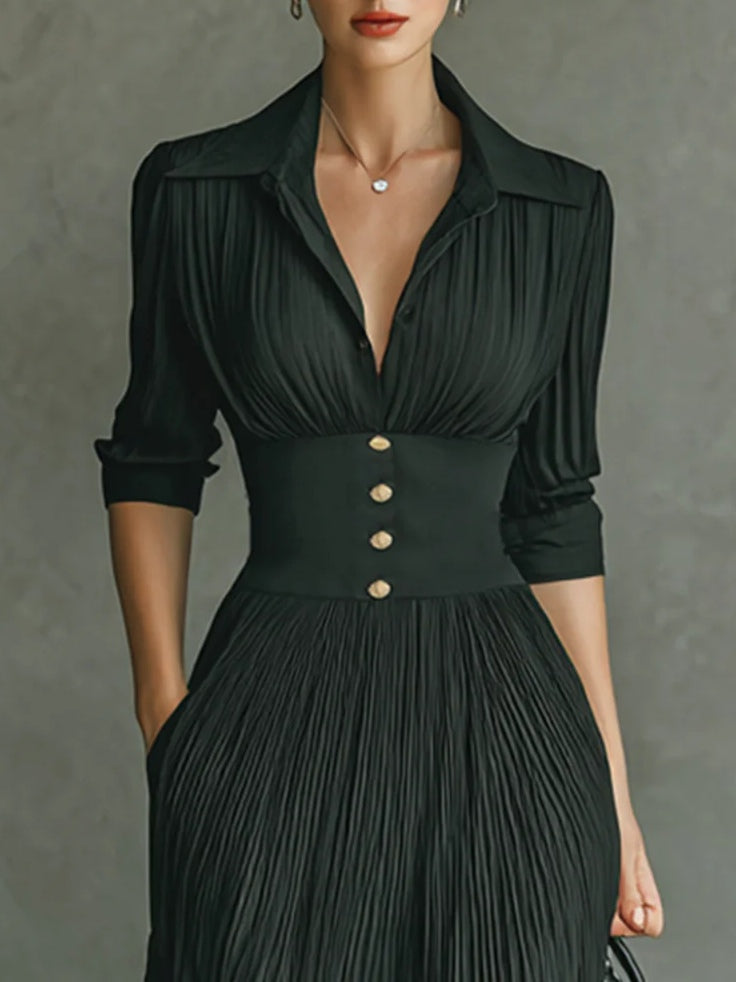Celeste™ | Pleated Maxi Dress